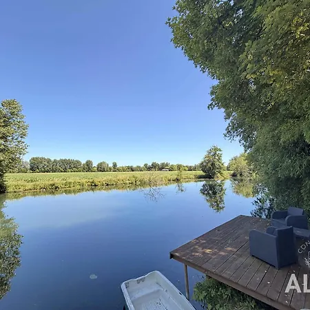 Private Riverside With Garden Sleeps 8 Bonnes (Charente)